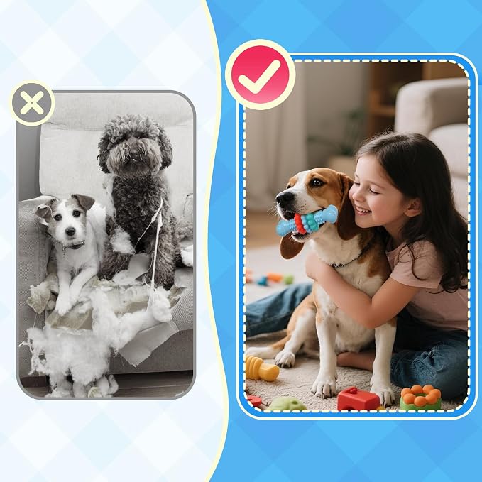 Puppy Chew Toy, 2 Pack Puppy Teething Toys Indestructible Chew Toys - Image 6
