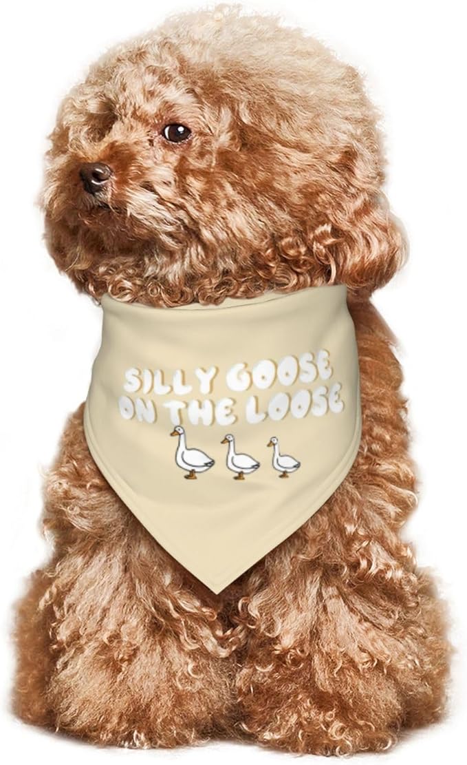 Silly Goose on The Loose Triangle Dog Bandana, Summer Bandana Funny Triangle - Image 7