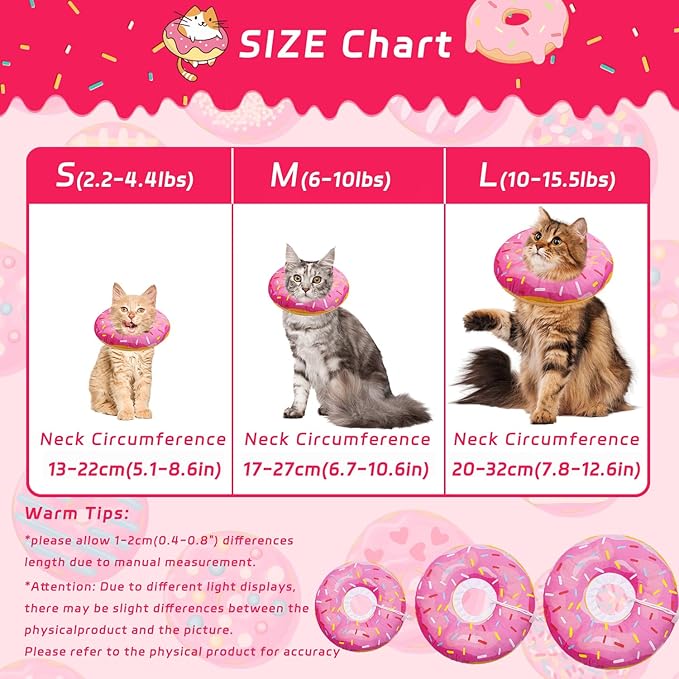 Cat Cone Collar Soft, Adjustable Cat Recovery Collars Spay Cones to Stop Licking - Image 2