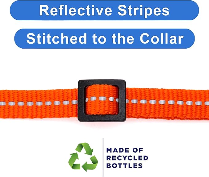 Pawtitas Recycled Orange Reflective Cat Collar – Eco-Friendly Breakaway Safety - Image 4