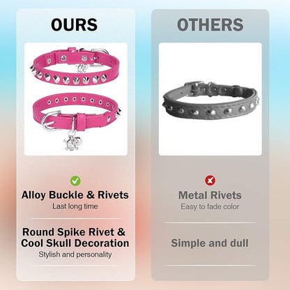 Leather Cat Collars for Boy Girl Cats - Image 4