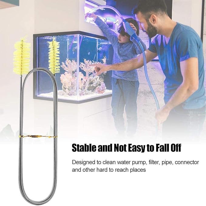Flexible Drain Brush, Nylon Cleaner Double Ended Elastic Hose Pipe 67-inch and - Image 4