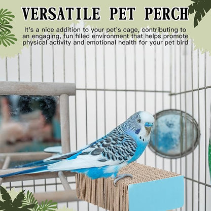 Skyygemm 2 Pieces Parrot Toy Bird Chew Cage Accessories Flat Perch Bird Paw - Image 6