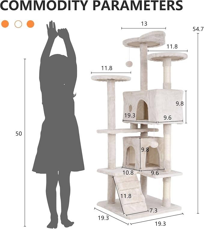 Cat Tree for Indoor Cats, Space Saving Cat Activity Center, Durable Pet Play - Image 6