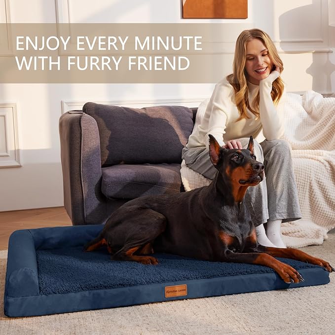 Patas Lague Orthopedic XL Dog Bed Large Sized Dog 42''X28'', Waterproof L - Image 2