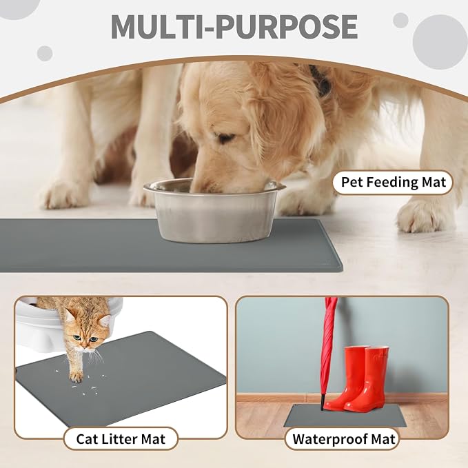 WePet Non-Slip Waterproof Pet Feeding Mat, 20x12 Inch - Image 4