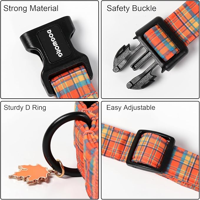 DOGWONG Fall Maple Dog Collar- Cute Classic Fall Autumn Flower Dog Collars - Image 3