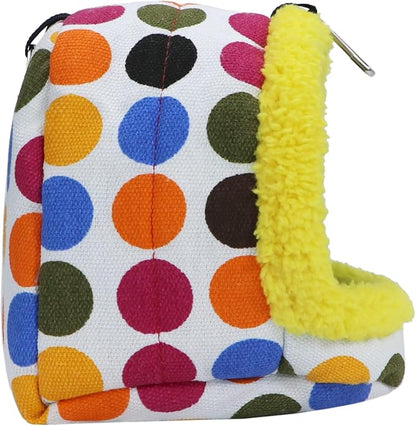 Litewoo Bird Hanging Hammock Winter Warm Parrot Nest House Bed Plush Snuggle - Image 3