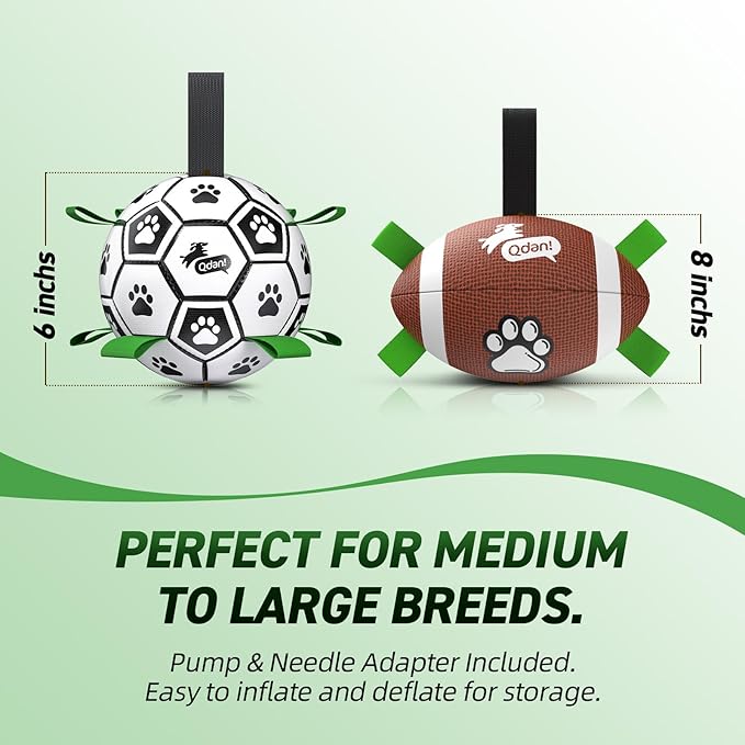 QDAN Dog Soccer Ball Football Set - Image 7