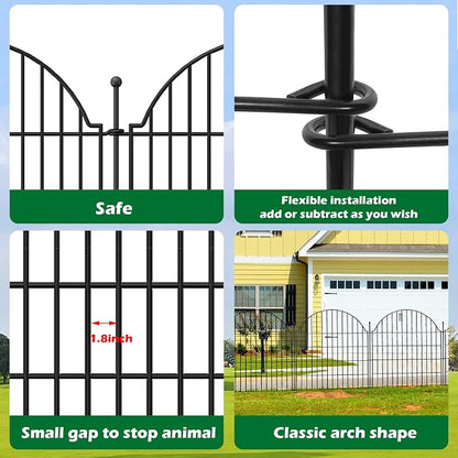 10 Panels No Dig Decorative Garden Fence - Image 4