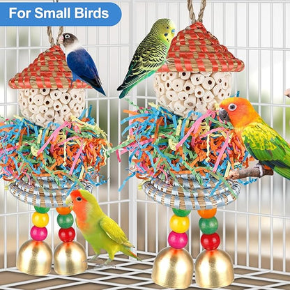 2PCS Bird Toys Parrot Foraging Shredder Hanging Toys Sola Balls - Image 4