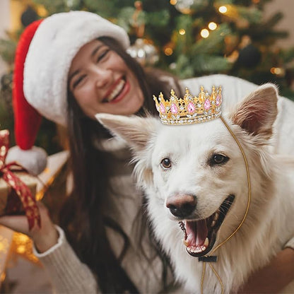 Abbylike Pet Rhinestone King Crown, Queen Crown - Image 6