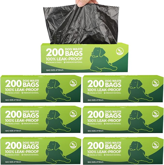 Sherr 6 Boxes Dog Poop Bags Bulk Leak Proof Dog Waste Bags Doggy Poop Bags Pet by Sherr