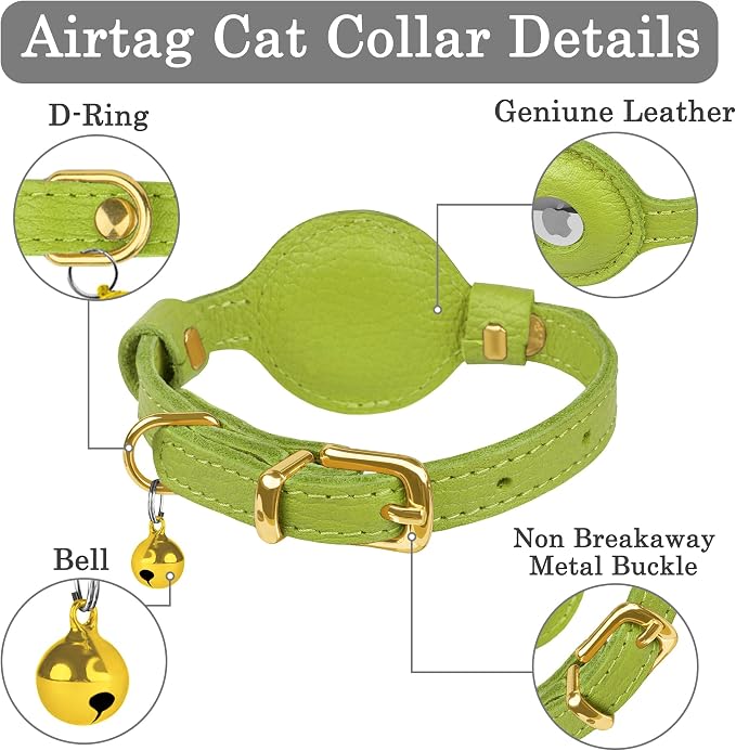 OOPSDOGGY Leather AirTag Cat Collar - Image 3
