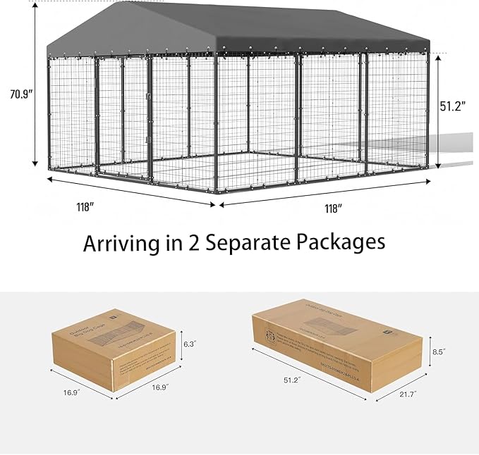 Dog Kennel Outdoor, Large Dog Fence - Image 3