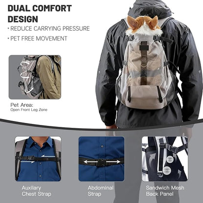 Dog Carrier Backpack for Medium Dogs, Hiking Bag for Pets Up to 30 lbs - Image 3