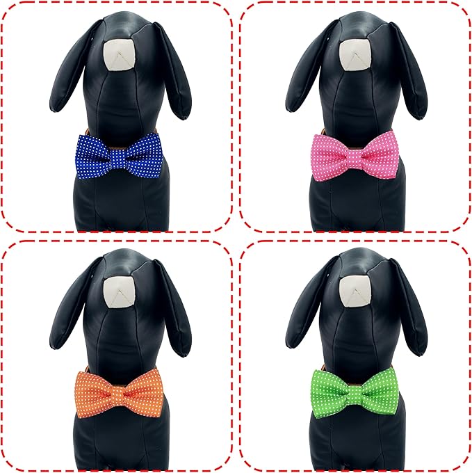 PET SHOW 8 Colors Dot Small Dogs Collar Embellishment Attachment Bow Ties - Image 4