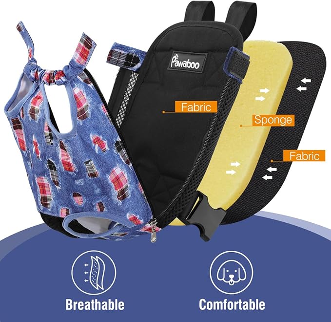 Pawaboo Pet Carrier Backpack, Adjustable Pet Front Cat Dog Carrier Backpack - Image 5