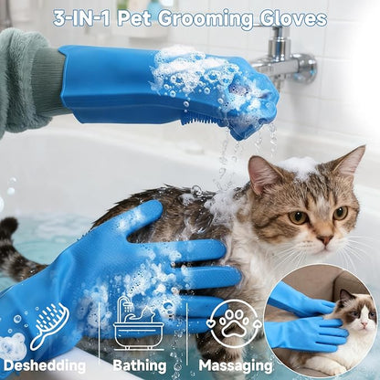 2PCS Dog Washing Gloves and Dog Shampoo Brush, Dog Bath Brush That can add Dog - Image 2