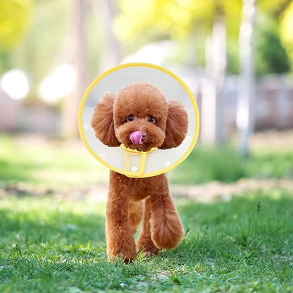 Pet Cone Recovery Dog Cone Adjustable Dog Collar Clear Padded Collar - Image 5