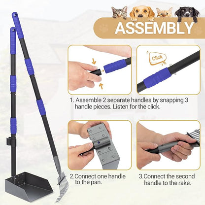 Heeyoo Dog Pooper Scooper, Dog Poop Tray and Rake Set, Pet Waste Removal Scoop - Image 4