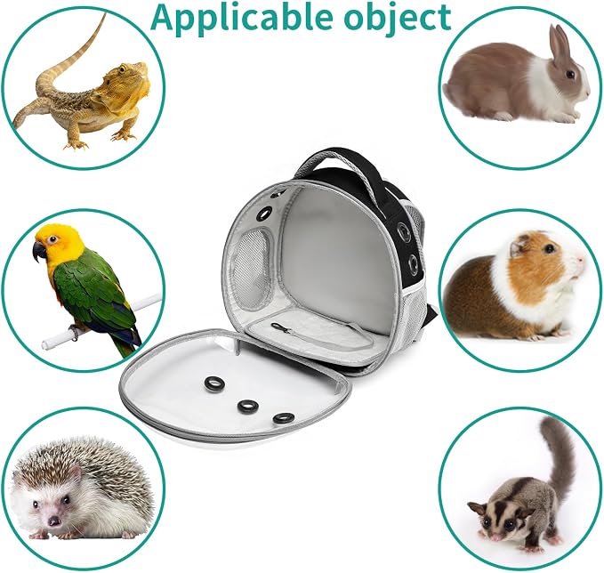 Portable Travel pet Backpack Carrier Hamster Bag Guinea Pig Bird Small Dog cat - Image 2