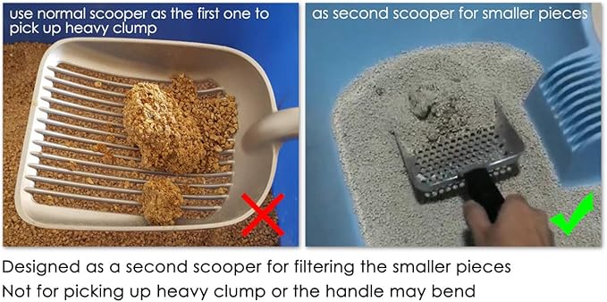 DS. DISTINCTIVE STYLE Cat Litter Scoop Deep Shovel Metal Sifter - Image 3