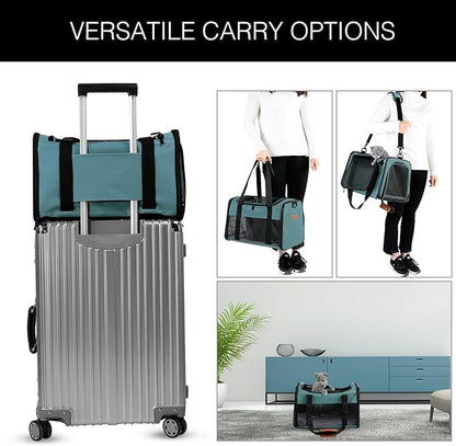 Cat Carrier - Portable Foldable Dog Pet Carrier, Soft-Sided Pet Bag up to 22 Lbs - Image 6