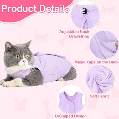 Cat Recovery Suit for Abdominal Wounds or Skin Diseases, Cat Onesie for Cats - Image 3