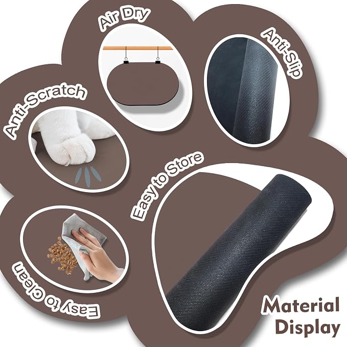 Pet Feeding Mat – 20''x12'' Absorbent Dog Food Mat, Pet Water Mats Protect Floor - Image 3