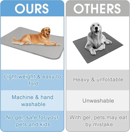 Summer Dog Cooling Mat Washable Ice Silk Self Cool Pad - Image 7