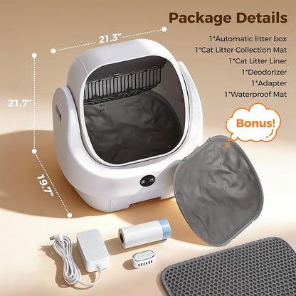 Open Top Automatic Litter Box, Odor Control, Ready to Use, Self Cleaning Litter - Image 9