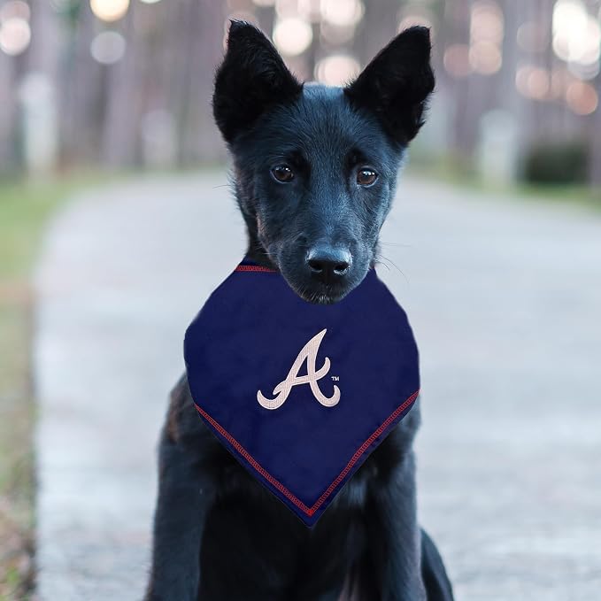 Pets First MLB Atlanta Braves TIE Bandana, Large/X-Large. Dog Bandana Scarf Bib - Image 3