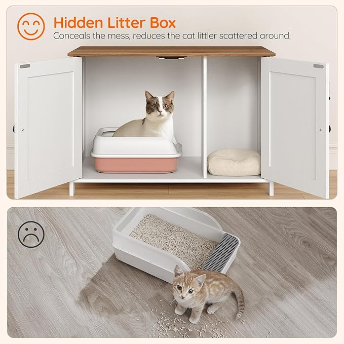 HOOBRO Litter Box Enclosure, Cat Litter Box Furniture - Image 5