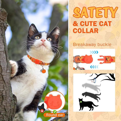SCENEREAL Fall Thanksgiving Cat Collar Breakaway - Image 3