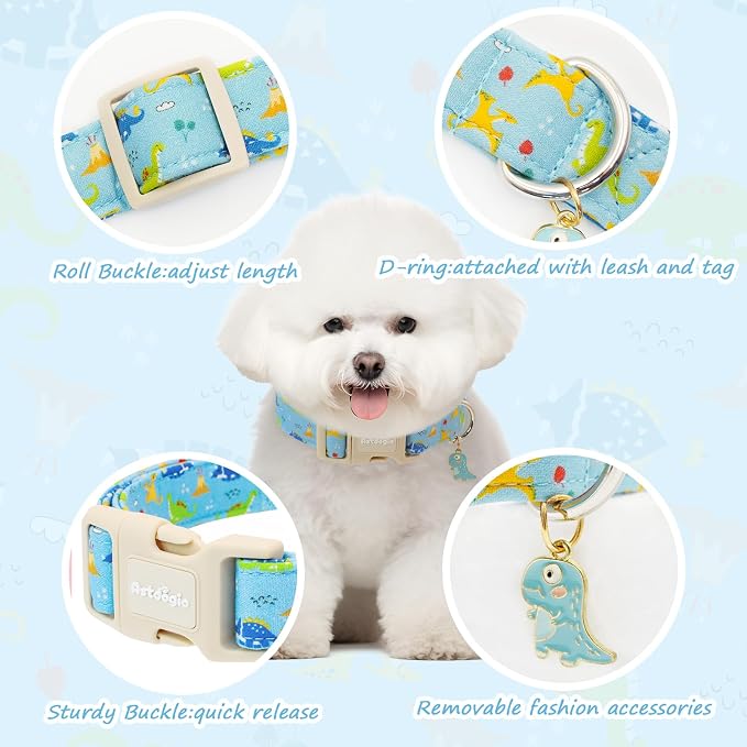 Dinosaur Dog Collar for Extra Small Dogs, Cute Puppy Collars - Image 4