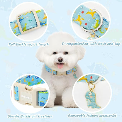 Dinosaur Dog Collar for Medium Dogs, Cute Puppy Collars - Image 4