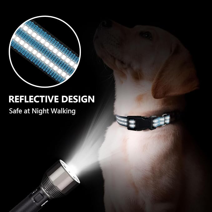 Martingale Dog Collar, Adjustable Nylon Reflective Collar - Image 3