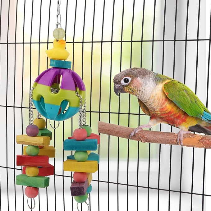 Hypeety Pet Parrot Toy Plastic Colorful Birds Ball - Image 7