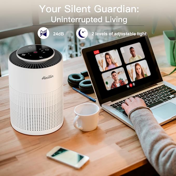 2 Pack Air Purifiers for Home Bedroom H13 True HEPA Air Filter Cleaner - Image 6