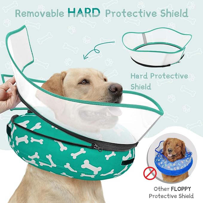 Supet Raised Inflatable Dog Cone Collar to Stop Licking, Soft Dog Cone - Image 3