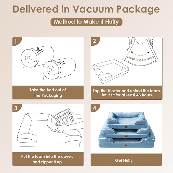 EHEYCIGA Orthopedic XL Dog Beds, Waterproof Memory Foam Dog Bed - Image 7