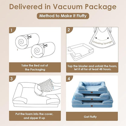 EHEYCIGA Orthopedic Dog Beds for Large Dogs, Waterproof Memory Foam Large Pet - Image 8