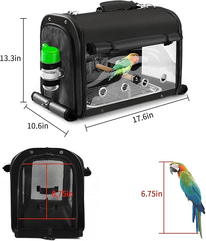 SUERTREE Bird Carrier Bag Bird Travel Cage - Image 6
