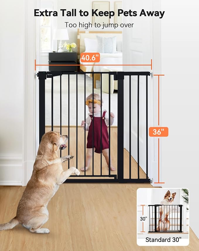 COMOMY 36" Extra Tall Baby Gate - Image 2
