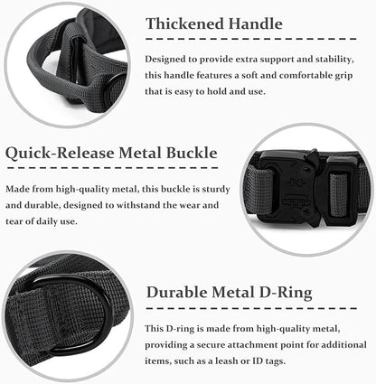Tactical Dog Collar, Adjustable Military Training Nylon Dog Collar - Image 2
