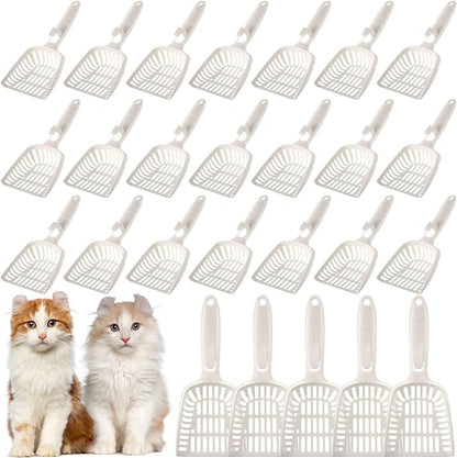24 Pieces Litter Scoop Bulk for Cats Plastic Pet Kitty Litter Scooper Durable by Unknown