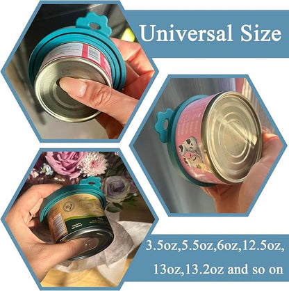 Pet Can Opener & 3 Pcs Cat Food Can Lids | Universal BPA Free Silicone Covers & - Image 2