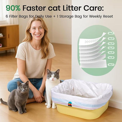 Sifting litter bags with 7-Day Litter System, Heavy Duty Thickened litter liners - Image 7