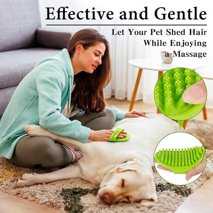 2PCS Dog Bath Brush Set | Adjustable Handle Dog Scrubber - Image 3